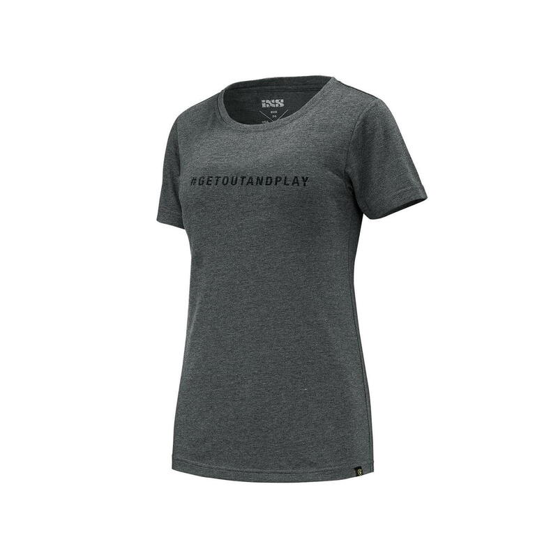Getoutandplay T-shirt en coton organique pour femme - graphite
