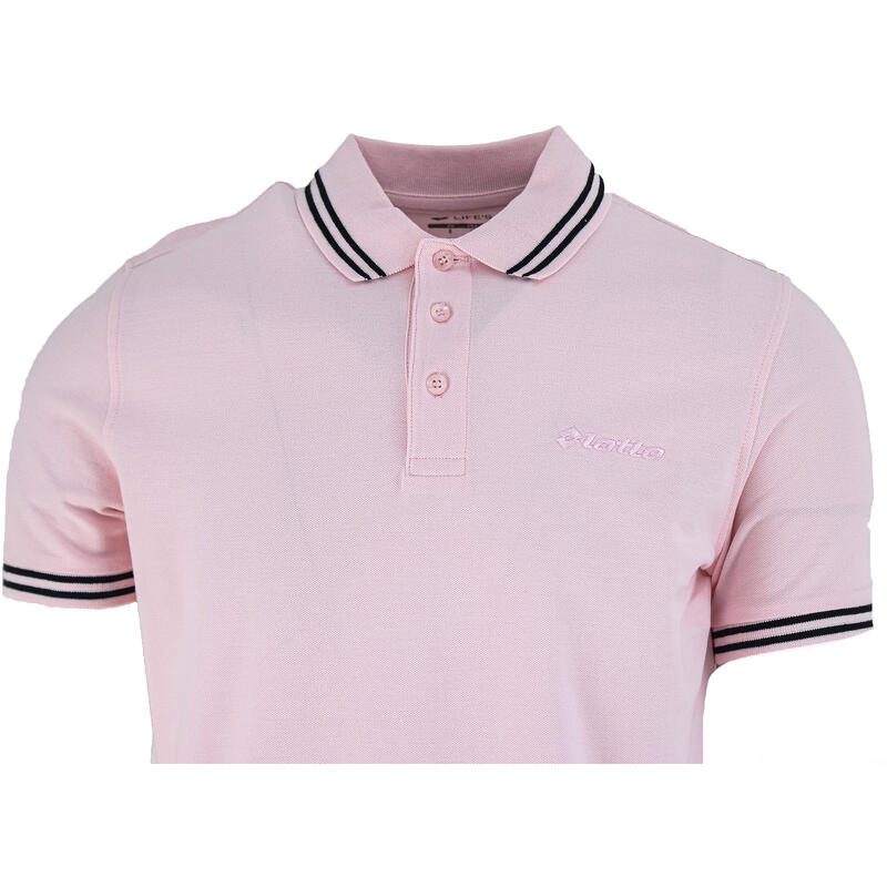 Camiseta de manga corta Lotto Polo Classica, Rosado, Hombres