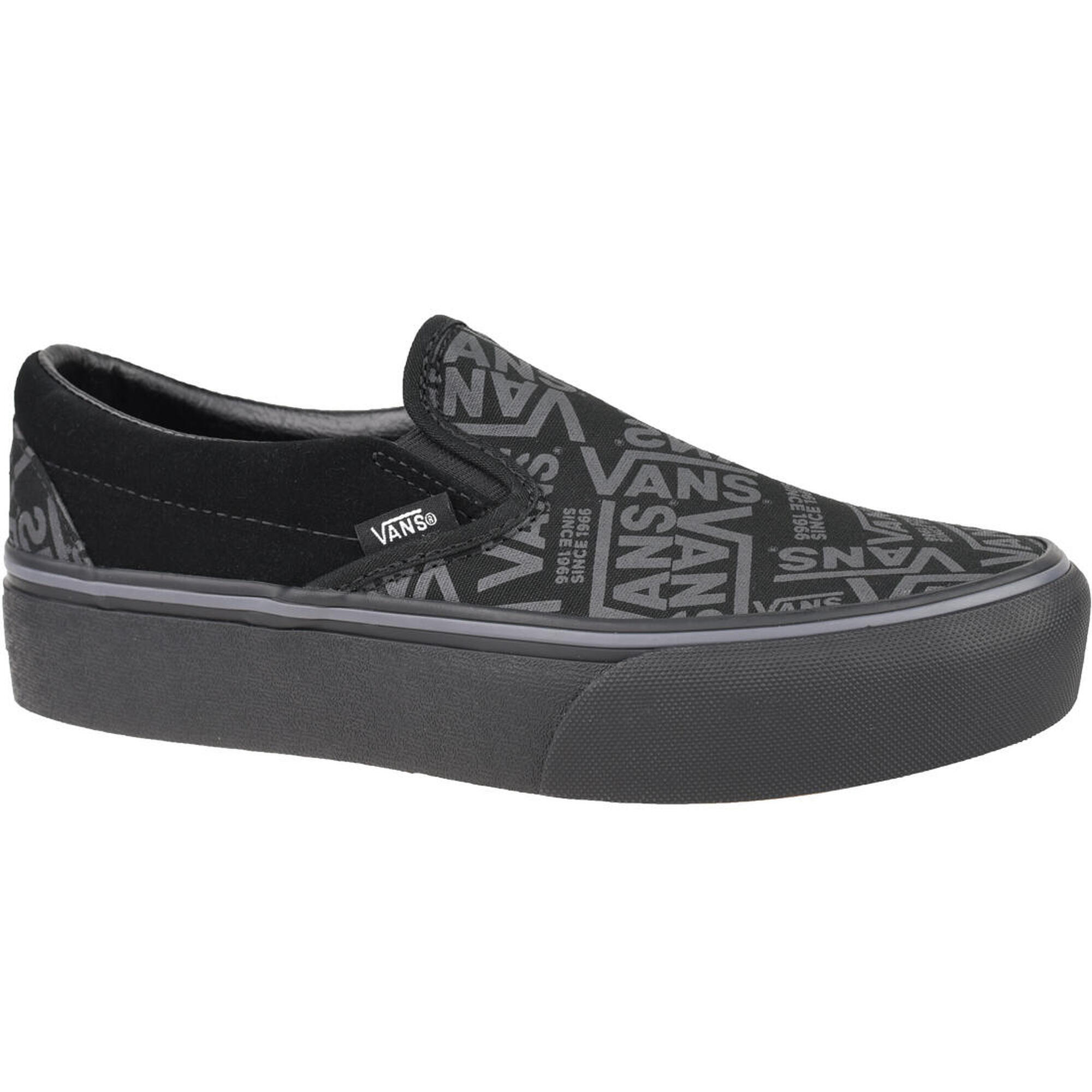 Vans - Baskets Pour Femmes 66 Classic Slip-on Platform - Chaussures De Sport - Noir - 36 - Decathlon
