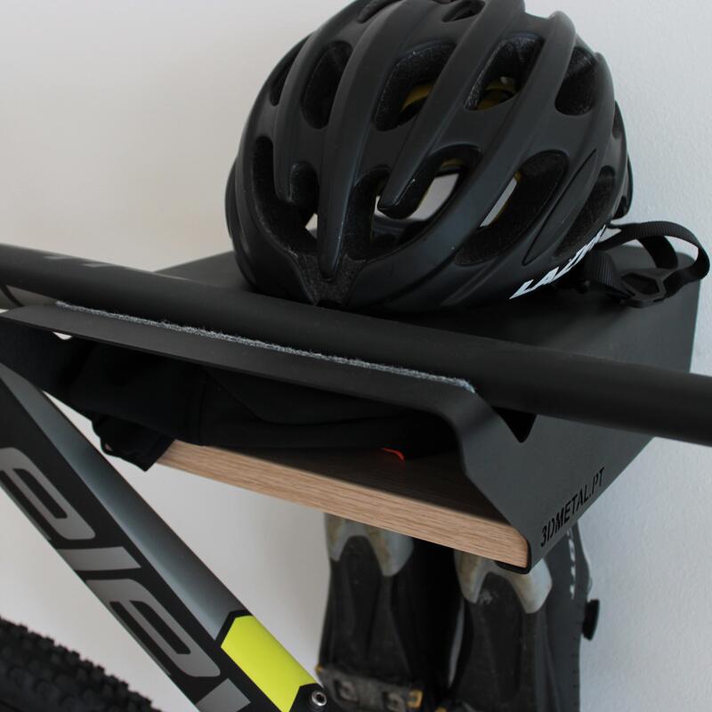 Soporte de pared para bicicletas con almacenaje