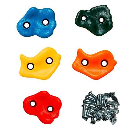 5 Pierres à grimper d'escalade pour structures de jeux - Fixations incluses