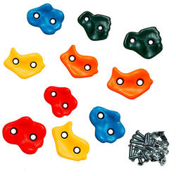 10 Pierres à grimper d'escalade pour structures de jeux - Fixations inclues