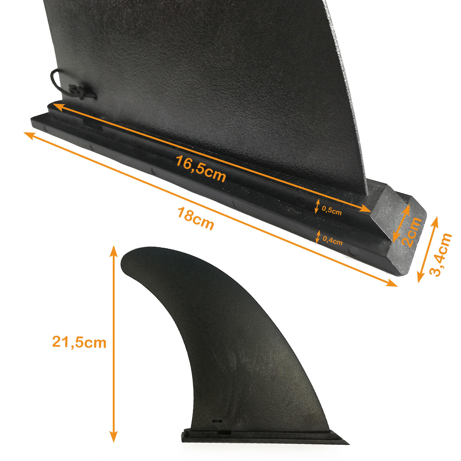 Aileron central de rechange paddles gonflables avec système de fixation à glissi 4/5