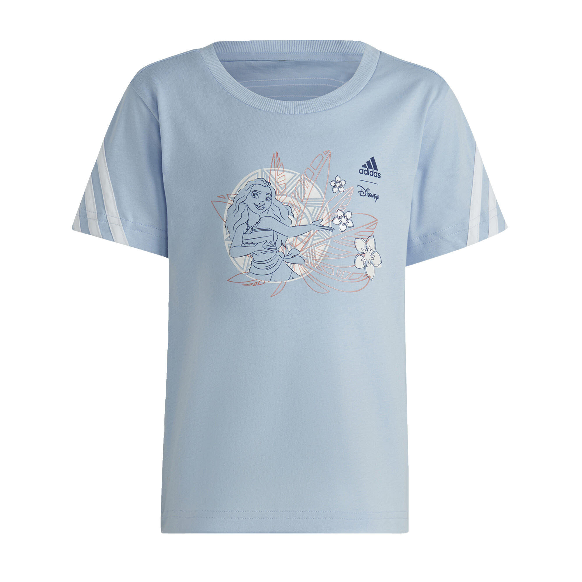 Adidas - T-shirt Disney Vaiana - T-shirt Manches Courtes - Blanc|bleu - 18 Mois - Decathlon