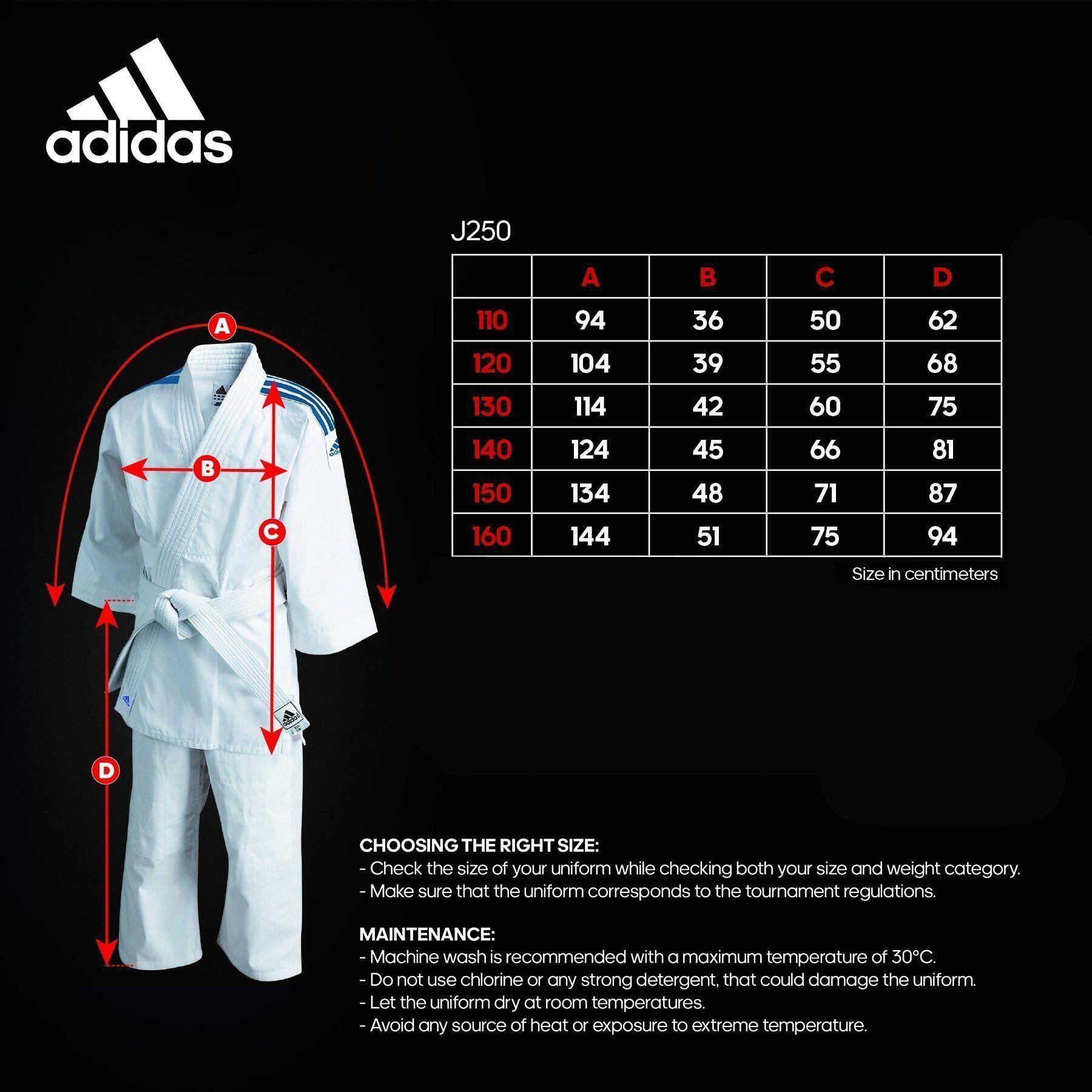 Adidas Kids J250 Judo Uniform - GB Stripes 3/3