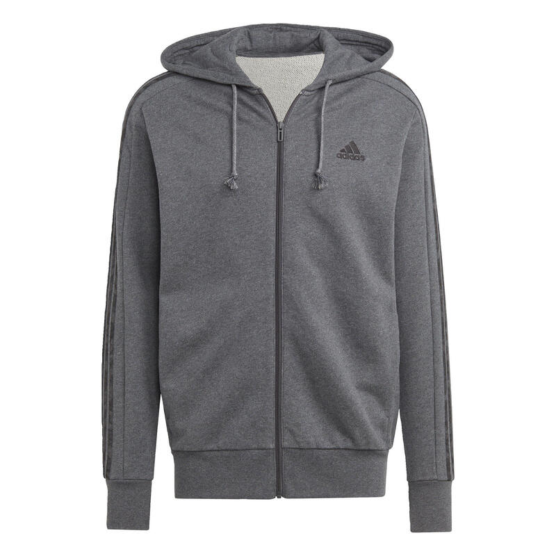 Felpa con cappuccio Essentials French Terry 3-Stripes Full-Zip