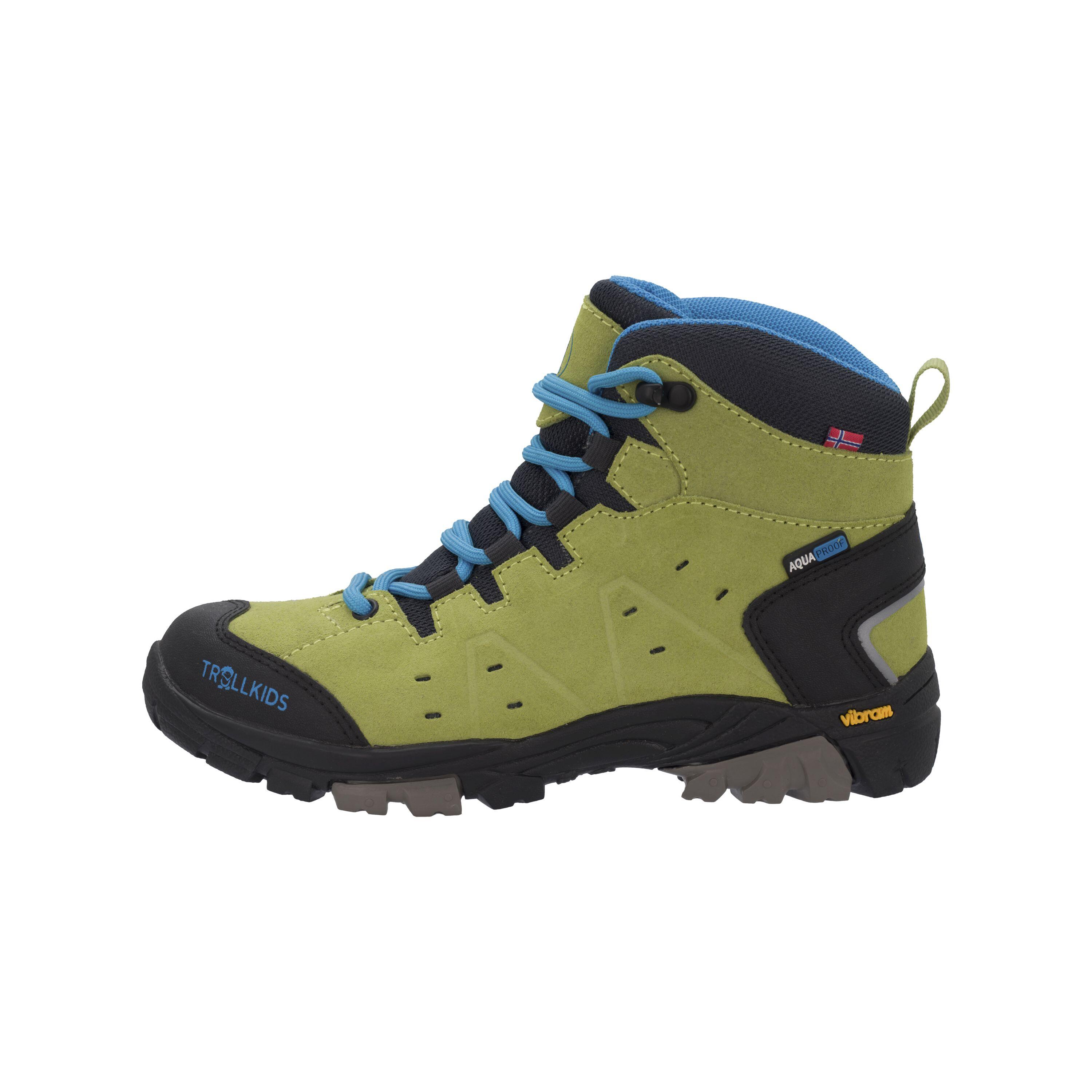 Trollsteinen children's hiking boots kiwi green