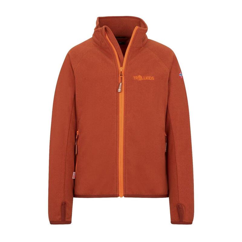 Veste polaire fille Noresund orange foncé/orange clair