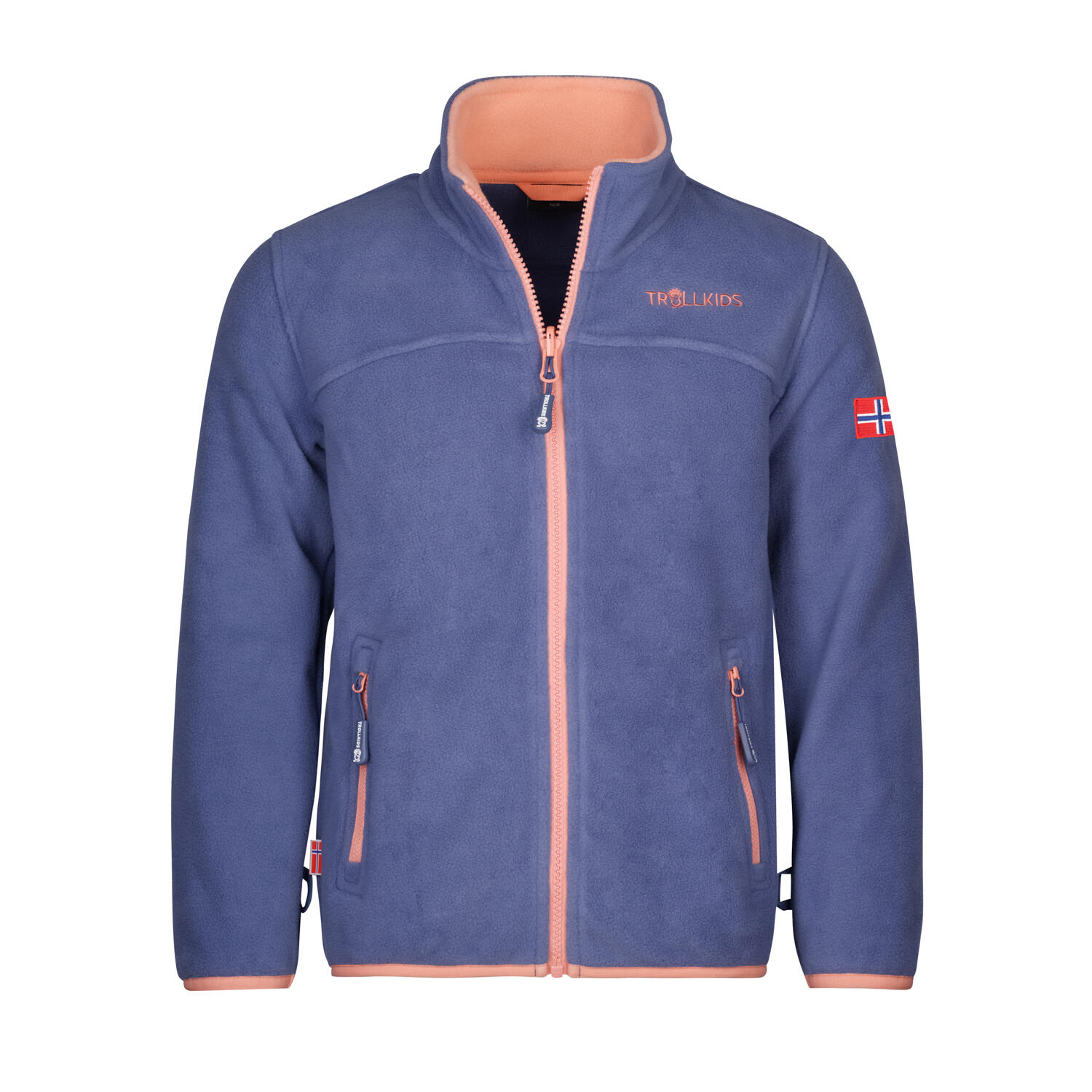 Oppdal XT children's fleece jacket lotus/corail blue