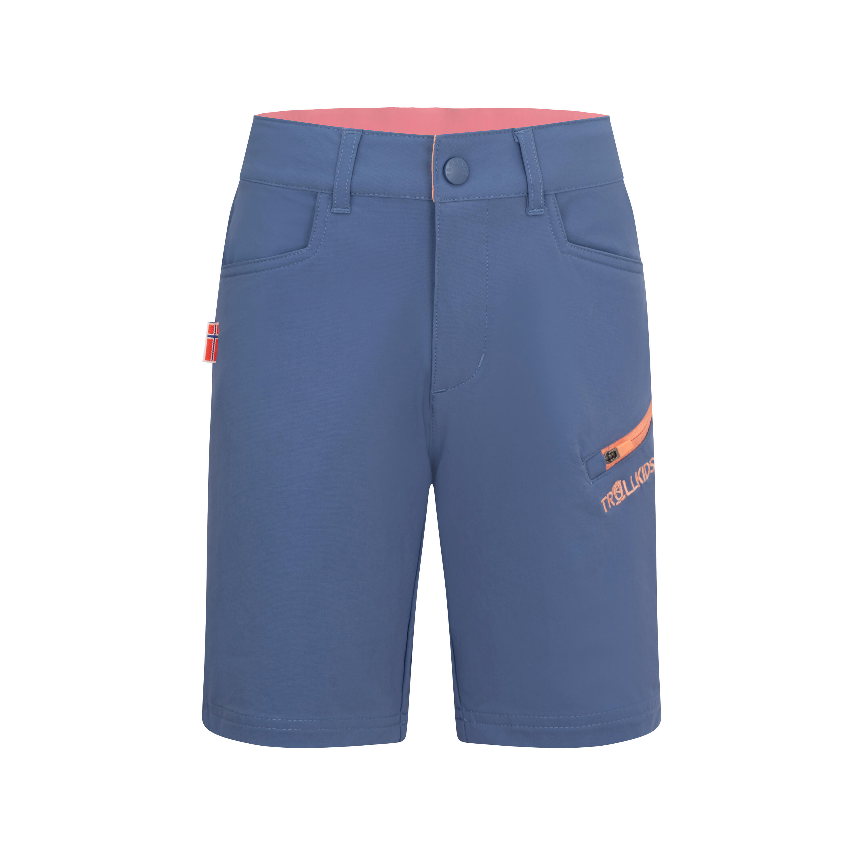 Haugesund children's shorts lotus/corail blue