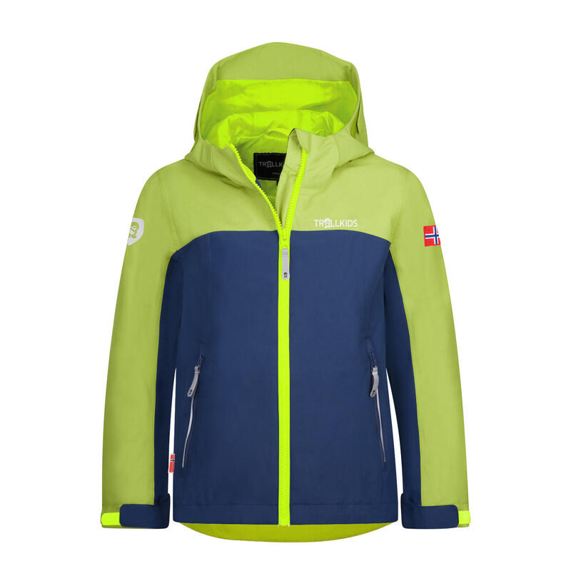 Veste de vélo pour enfants Telemark vert kiwi/bleu mystique