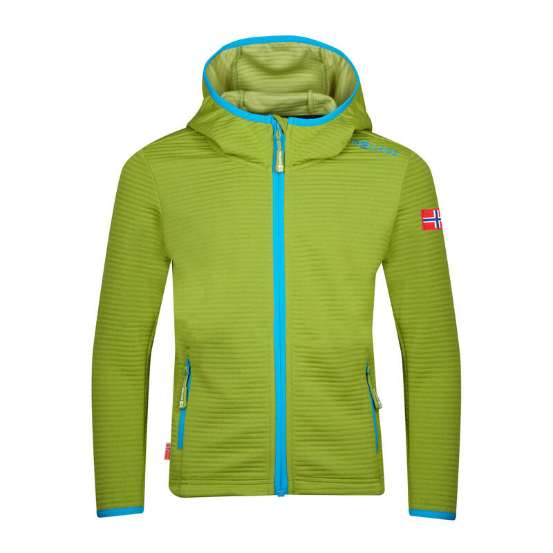 Veste polaire enfant Sogndal vert kiwi/bleu ciel