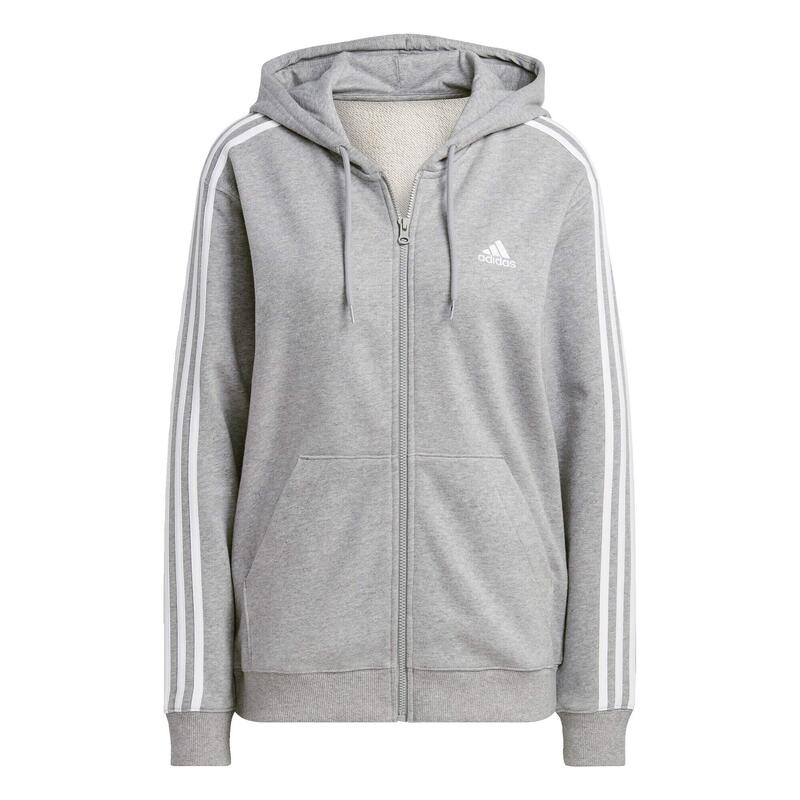 Felpa con cappuccio Essentials 3-Stripes French Terry Regular Full-Zip