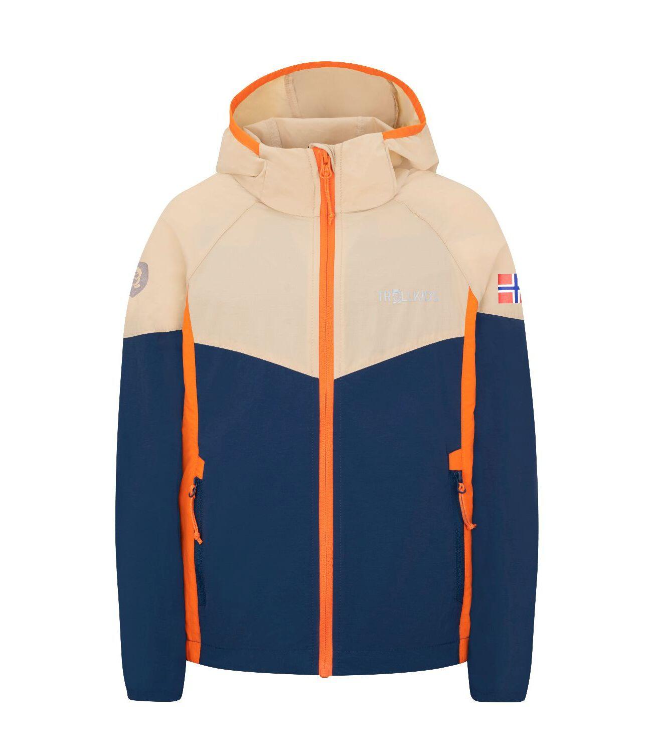 TROLLKIDS Kinder Sira Jacke Sandbeige/Mystisches Blau