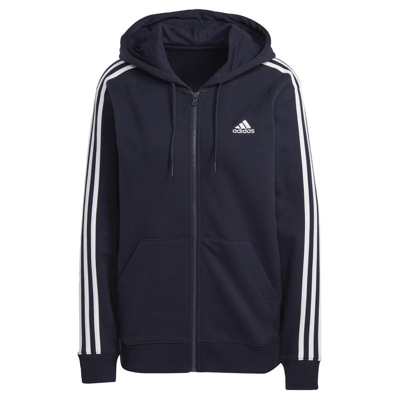 Essentials 3-Stripes French Terry Regular Full-Zip Hoodie