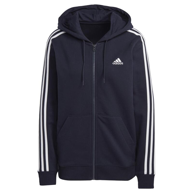 Mikina Essentials 3-Stripes French Terry Regular Full-Zip Hoodie