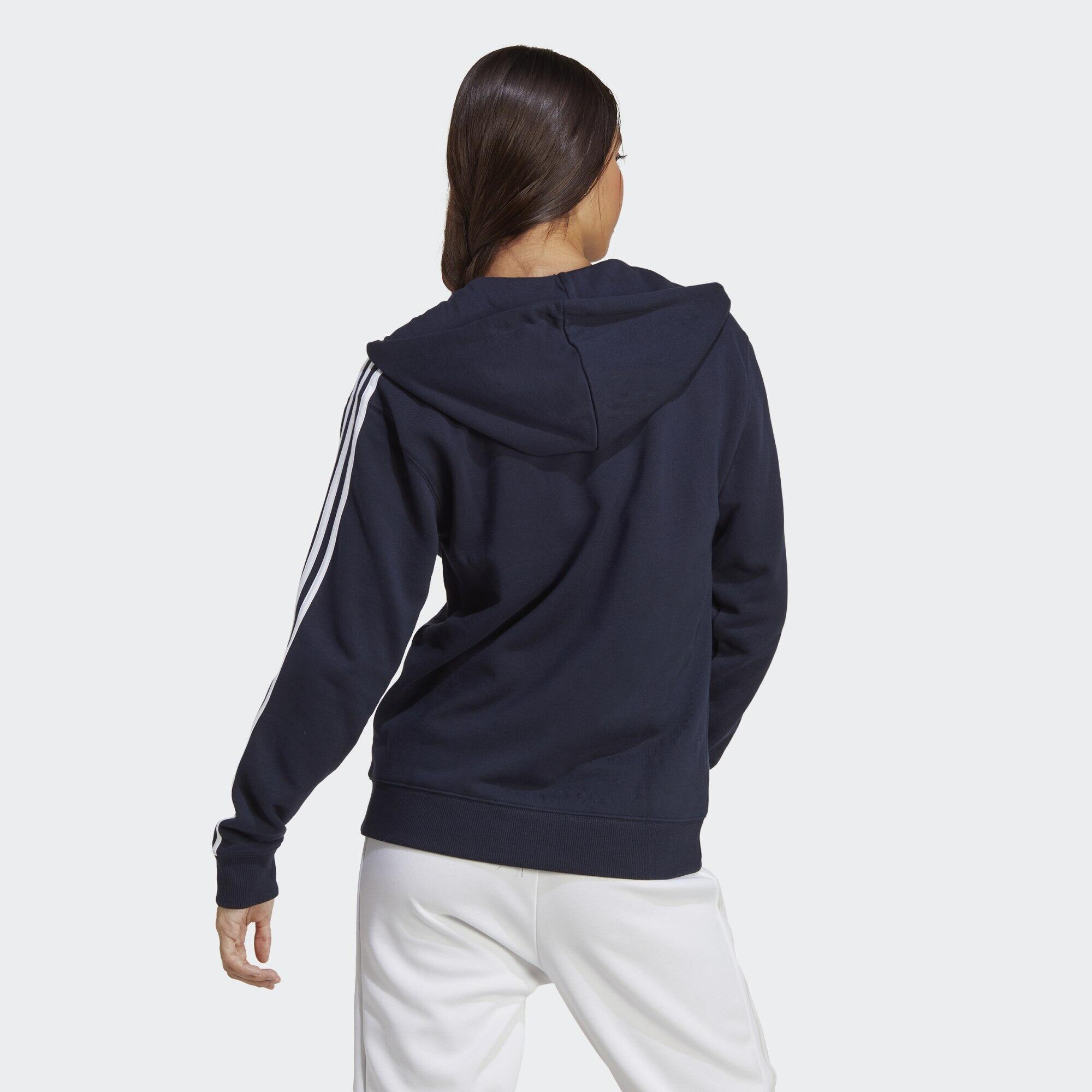 Essentials 3-Stripes French Terry Regular Full-Zip Hoodie 4/5