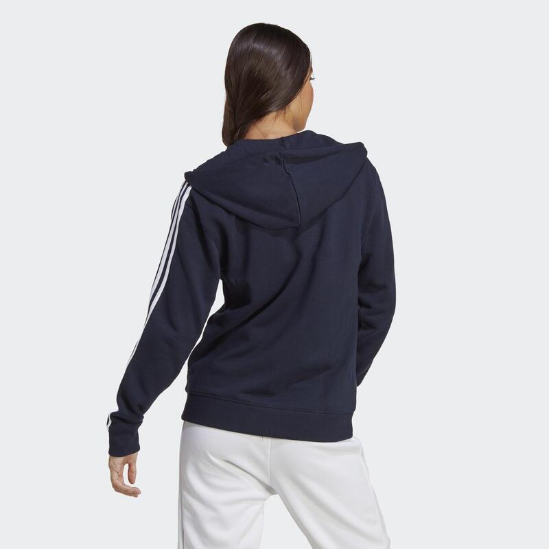 Felpa con cappuccio Essentials 3-Stripes French Terry Regular Full-Zip