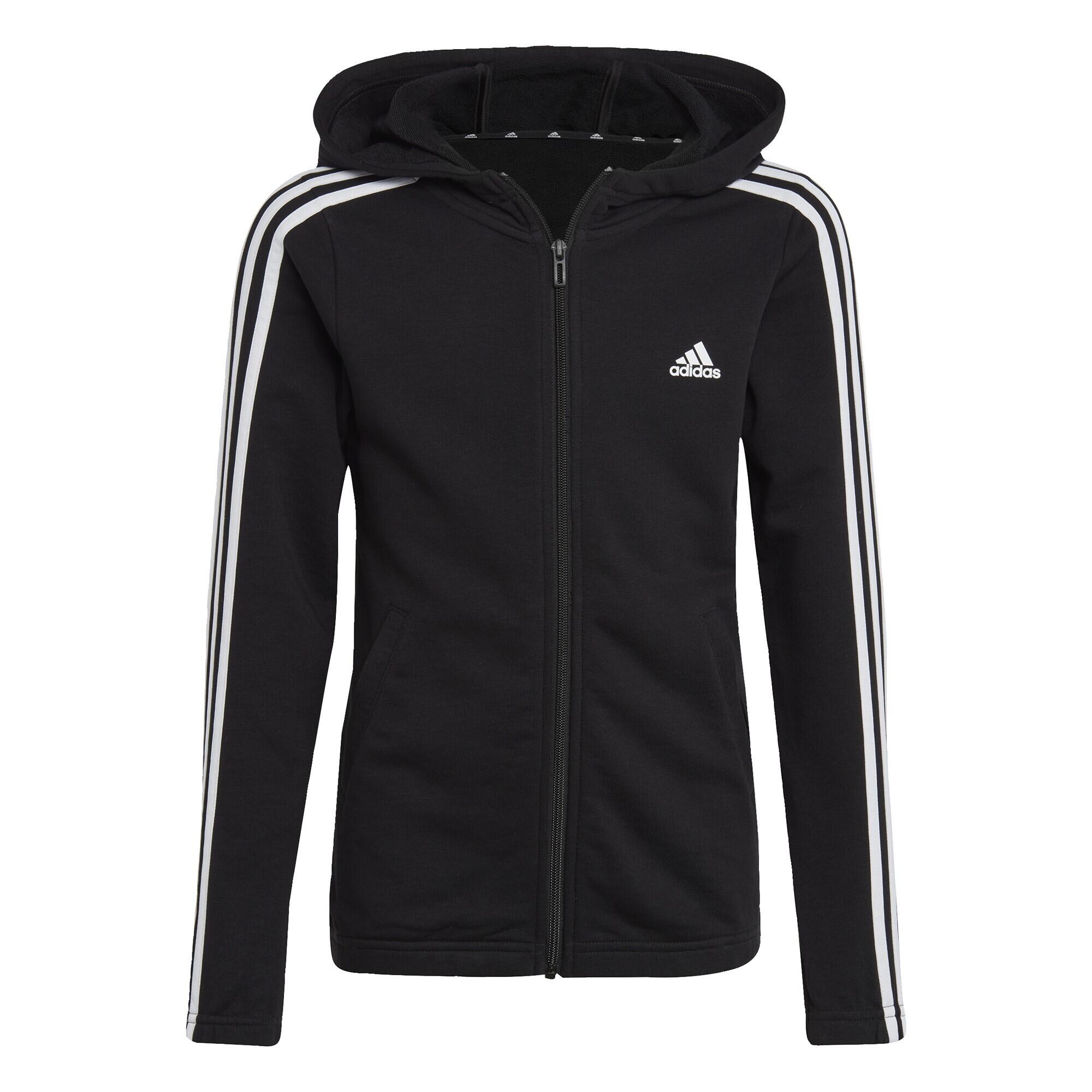 Essentials 3-Stripes full-zip hooded jacket