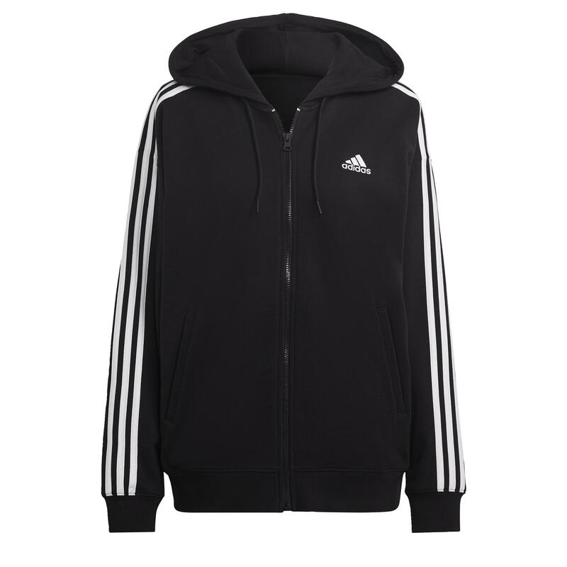 Hoodie Essentials 3-Stripes French Terry Oversized Full-Zip
