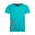Kinder T-Shirt Oppland Blaugrün/Hellorange