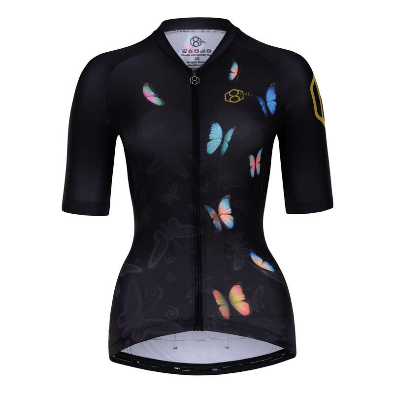 Maillot ciclismo manga corta mujer negro 8andCounting