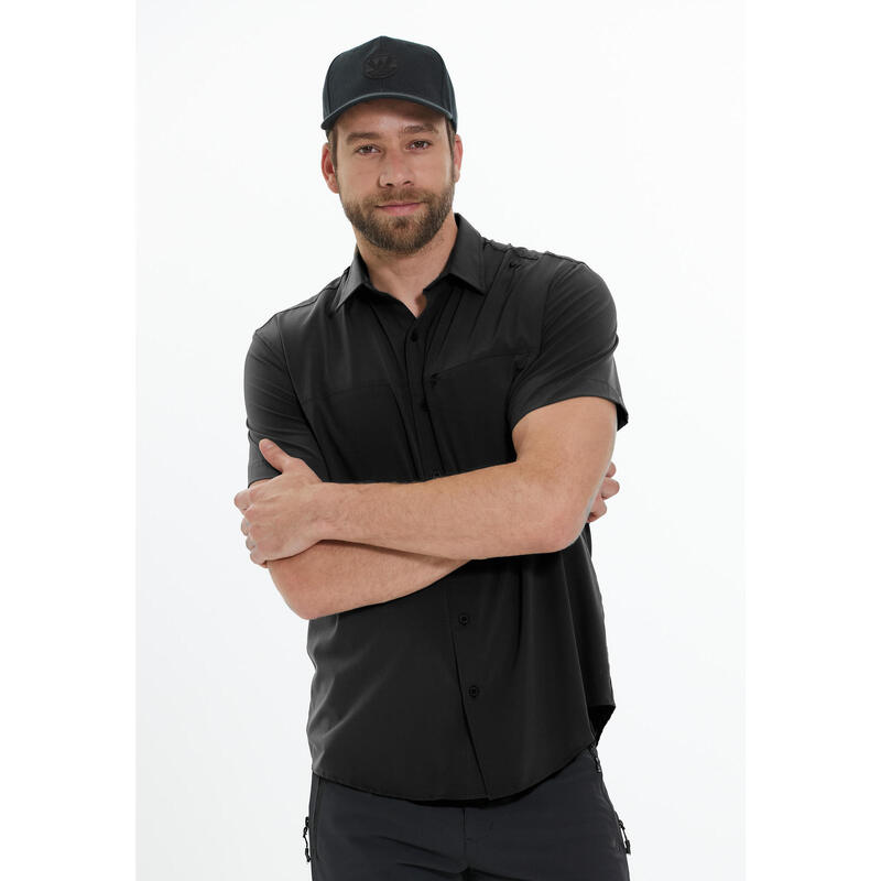 Funktionshemd Jeromy M Wandern/Outdoor/Trekking Unisex Black Atmungsaktiv