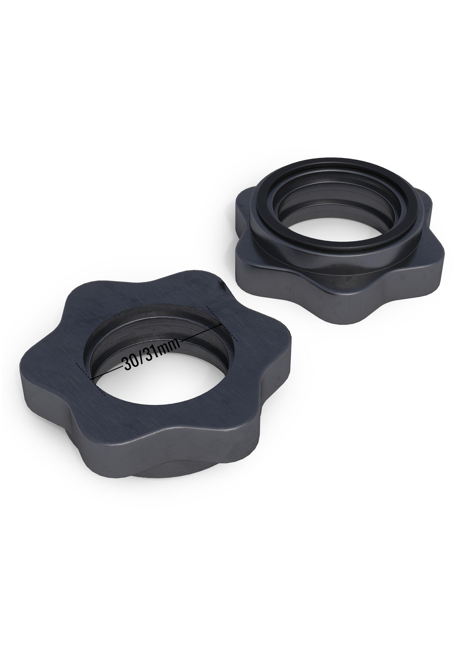 Gorilla Sports Schroefsluitingen Zwart - Haltersluiting - 30/31 mm - Set van 2 4/7