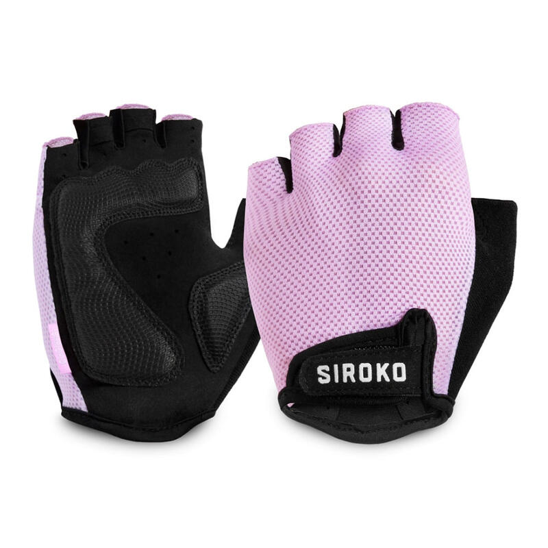 Heren en Dames Wielrennen Fietshandschoenen Aero Pink SIROKO Kauwgom Roze