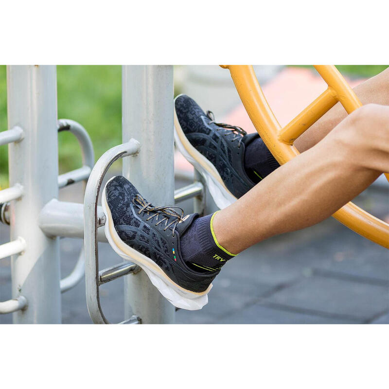 Sosete scurte alergat din bumbac organic RUNNING ANKLE SOCKS Black Anthracite
