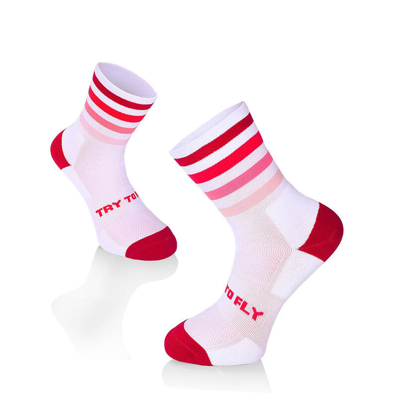 Sosete pentru alergat RUNNING MICROLON SOCKS White Pink