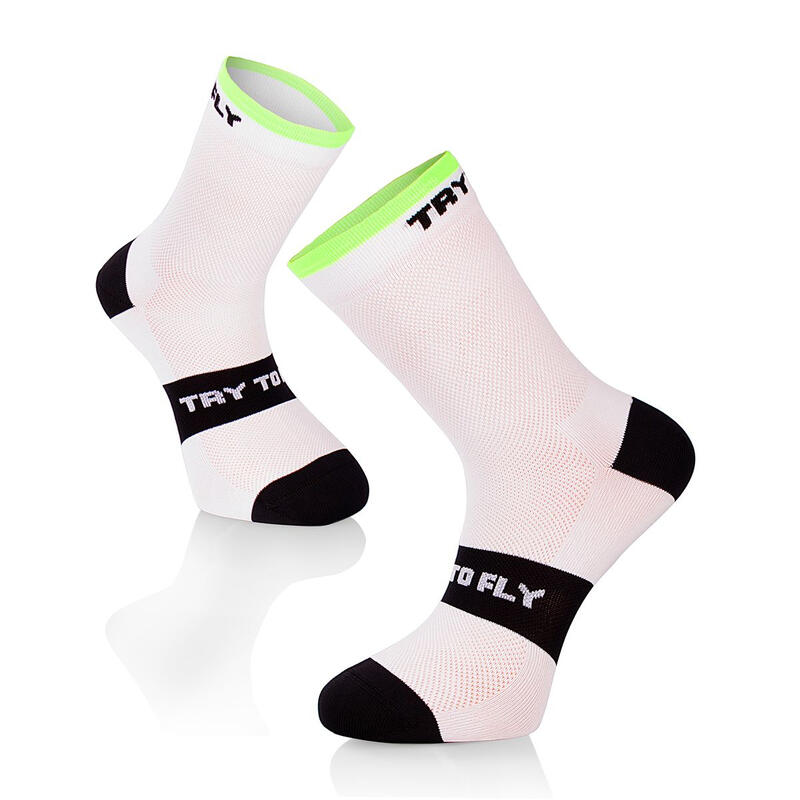 Fehér-fekete Meryl® Skinlife kerékpáros zokni