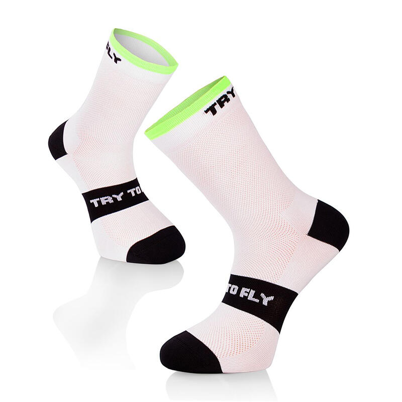 Sosete pentru ciclism CYCLING SOCKS Meryl® Skinlife White-Black