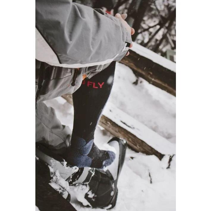 Chaussettes de ski 3/4 longues en laine mérinos 2/3