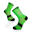 Sosete ciclism CYCLING LIGHT SOCKS Fluo Green, 43-46