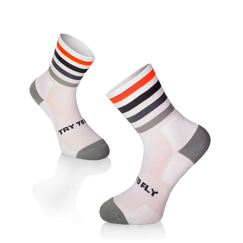 Sosete pentru alergat RUNNING MICROLON SOCKS White - Gray