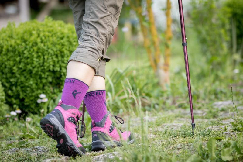 LEKKIE SKARPETKI TURYSTYCZNE Skarpetki turystyczne Fuchsia Mountain 3/5