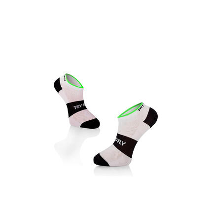 Krótkie skarpetki rowerowe Skinlife Biało-Czarne