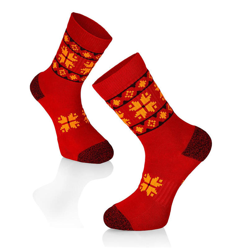 Sosete bumbac Active Lifestyle Socks ETHNO Red