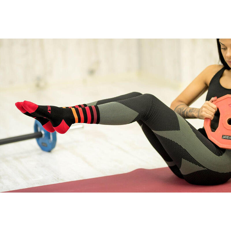 Sosete pentru alergat RUNNING MICROLON SOCKS Black Red