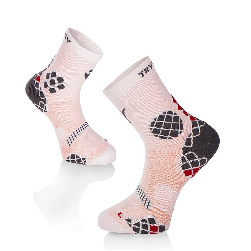 Sosete compresive pentru sport COMPRESSION SOCKS White Grey