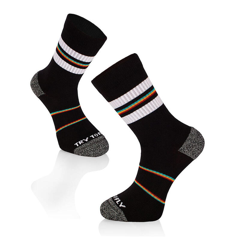 Șosete Termice Active Lifestyle cu Dungi, 39-42 EU, Negru