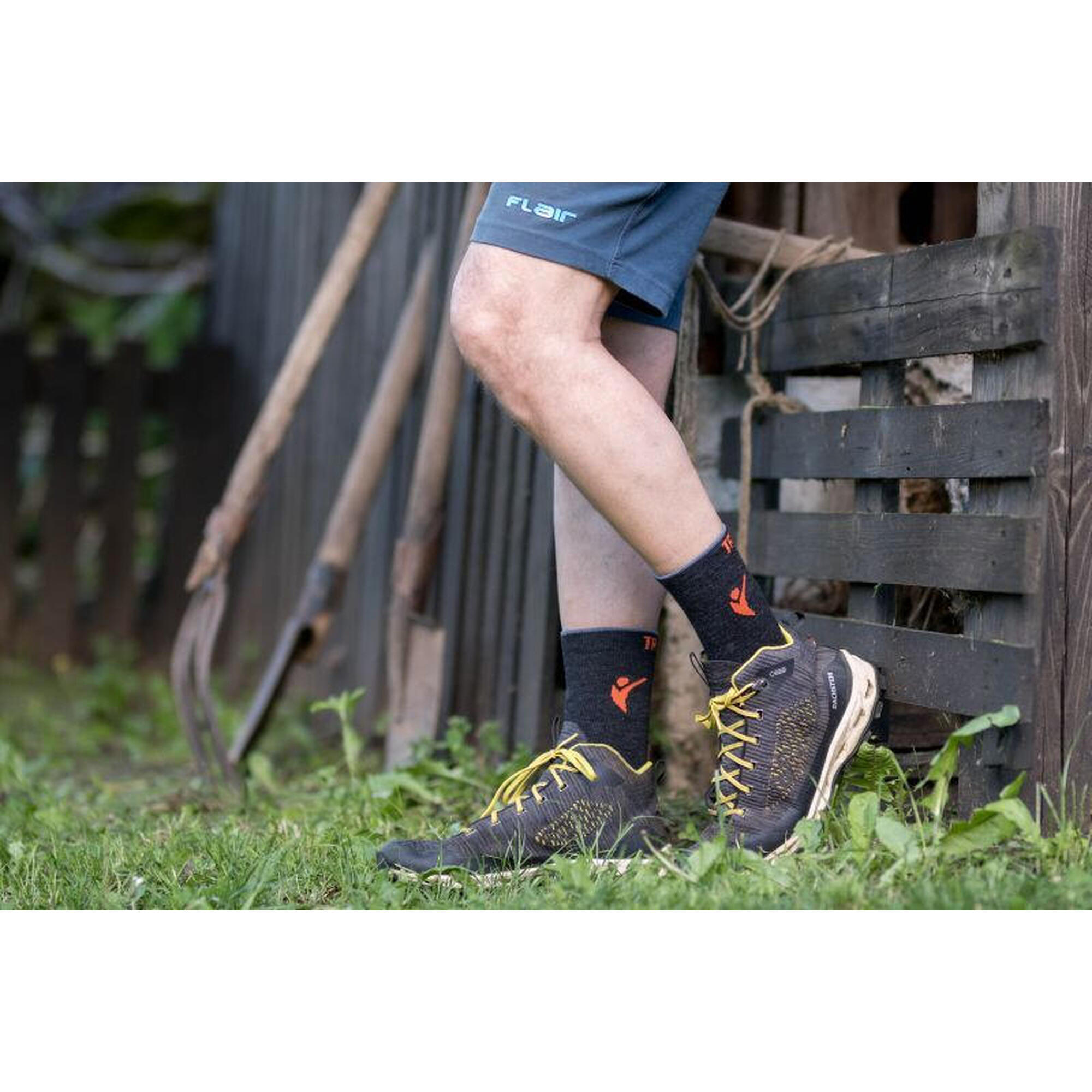 Sosete pentru turism montan LIGHT HIKING SOCKS Antracit