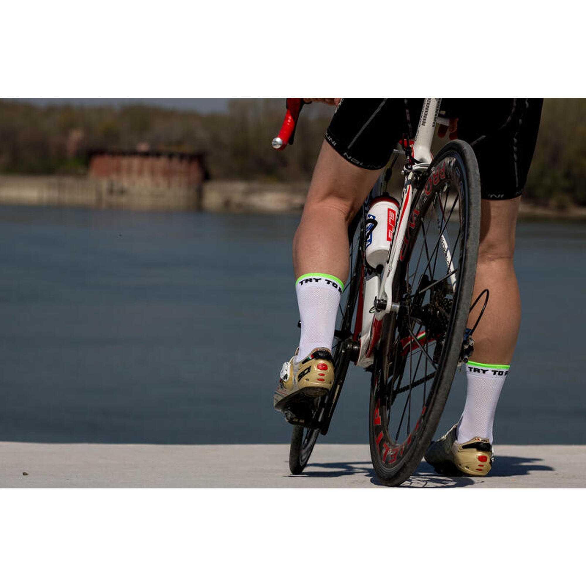 Sosete ciclism CYCLING SOCKS Meryl® Skinlife White-Black, 35-38