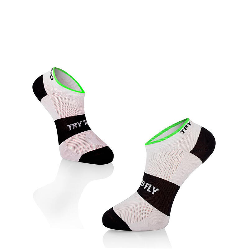Sosete scurte ciclism Meryl® Skinlife White-Black, 43-46 EU