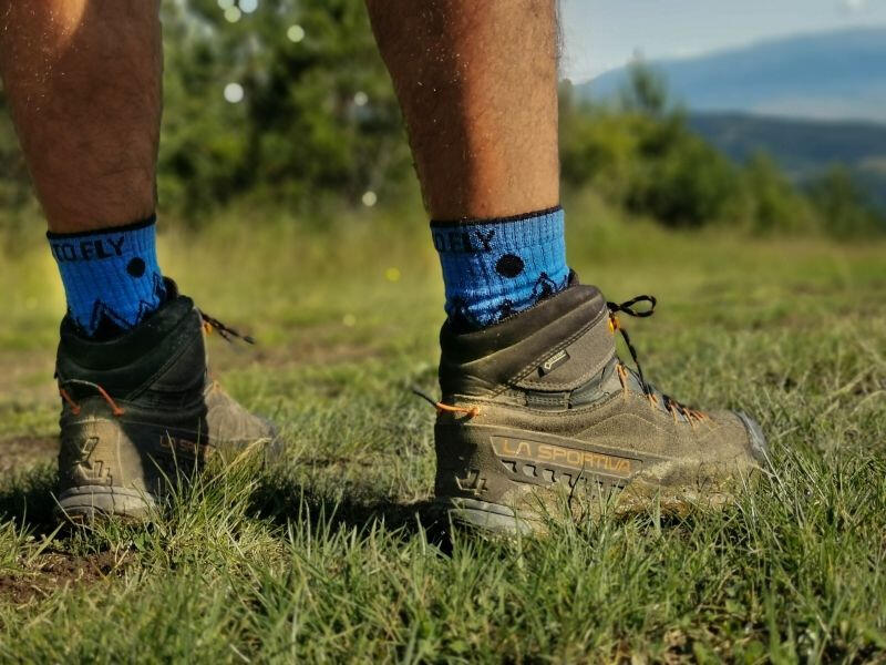 Chaussettes de randonnée en laine mérinos 3/4