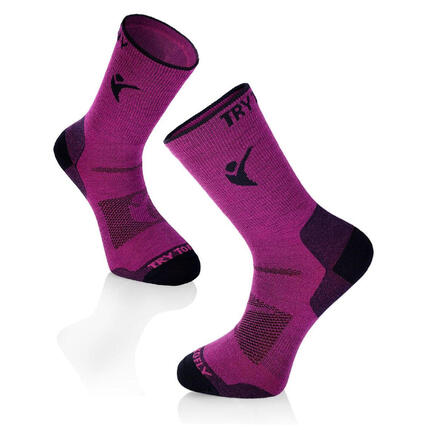LEKKIE SKARPETKI TURYSTYCZNE Skarpetki turystyczne Fuchsia Mountain