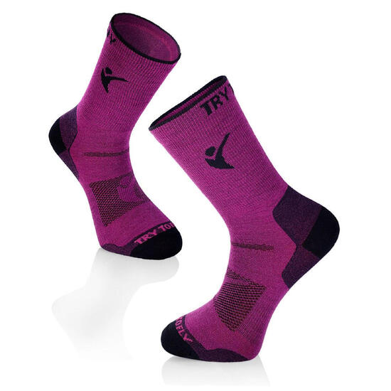 LEKKIE SKARPETKI TURYSTYCZNE Skarpetki turystyczne Fuchsia Mountain