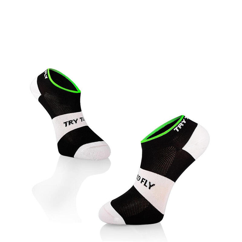 Sosete scurte ciclism CYCLING SNEAKER SOCKS Meryl® Skinlife Black-White