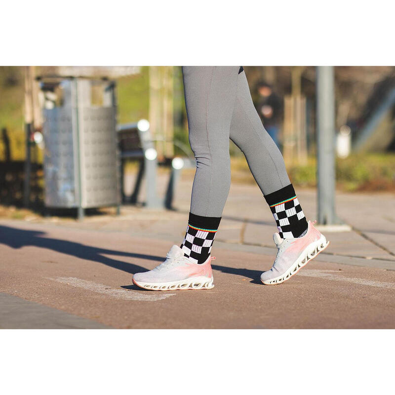 Șosete Termice Active Lifestyle cu Pătrați ,35-38 EU, Alb